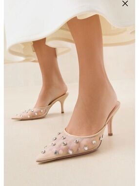 Loeffler Randall Paloma Embellished Pointed Toe Mule